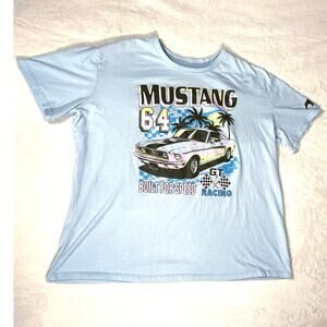 Ford Mustang 64 GT Racing T Shirt Light Blue XXL